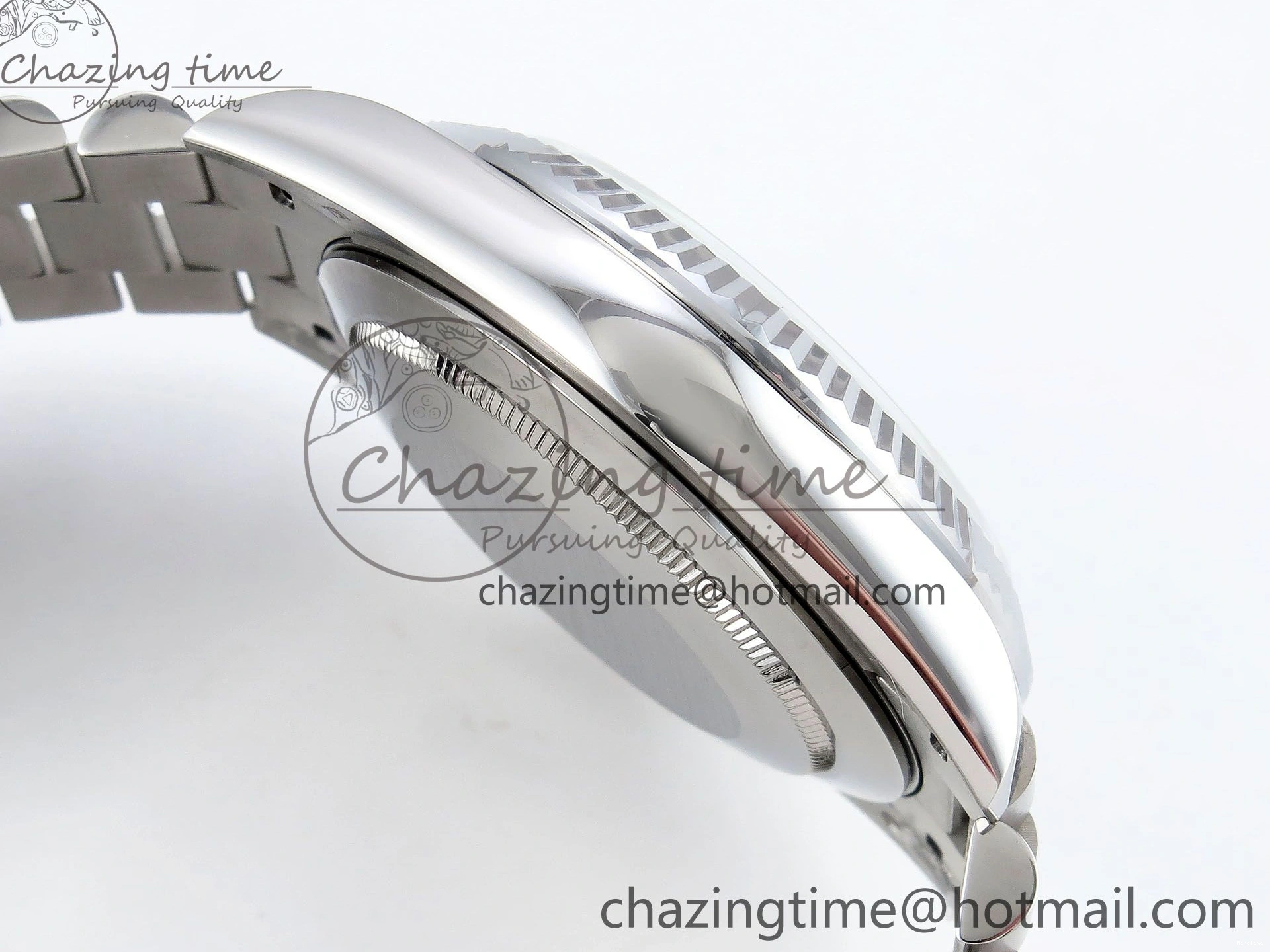 MiroTime 0418 SportInspired DayDate 40 SS JDF 904L Steel Gray Textured Stick Dial on President Bracelet VR3255 V3 (Gain Weight) 1437